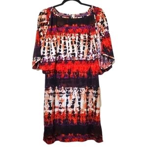 Uncle Frank Women's Stretch Jersey Mini‎ Dress with Balloon Sleeves